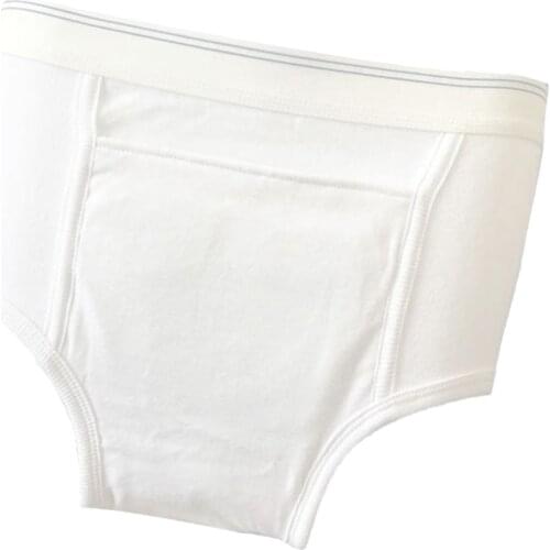 Washable Absorbency Incontinence Aid Cotton Underwear Briefs For Men
