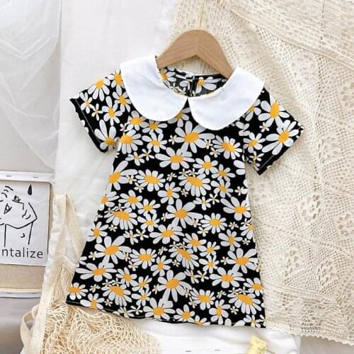 Toddler girl clothes 2021 New Summer Kids Girls Dress Little Daisy Princess Dresses Cute Style Children Fashion Clothes 2-6Y