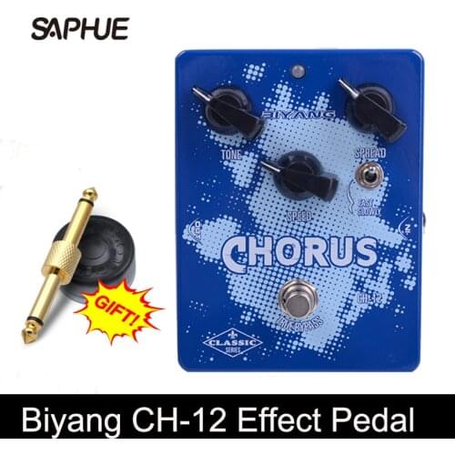 Biyang CH-12 Analog Chorus Tone Effect Guitar Pedal True Bypass Electric Guitar pedal With Gold pedal Connector