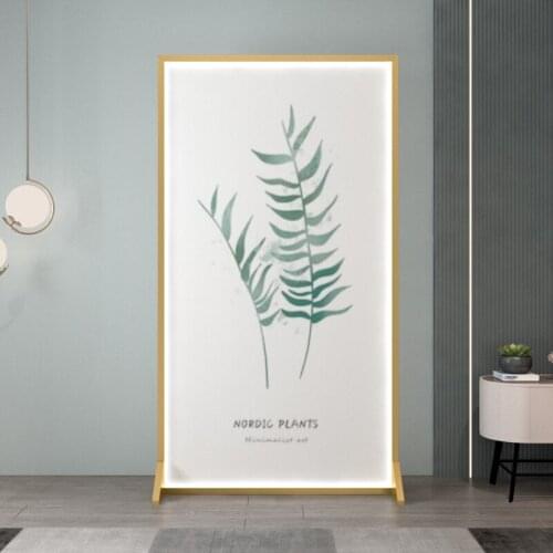 Nordic art screen partition living room room small apartment mobile metal custom screen plant