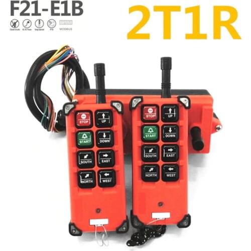 UTING-INNOVATION Industrial Wireless Radio Single Speed 8 Buttons F21-E1B Remote Control (2 Transmitters+1 Receiver) for Crane