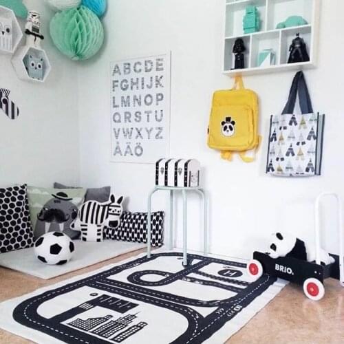 Rectangular Highway Carpet Childrens Room Game Mat Kids Nursery Crawling Jumping Rugs Infant Intellectual Development Play Pads