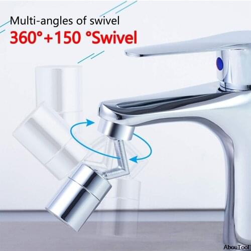 Universal Splash Filter Faucet Spray 720 Degrees Head Anti Splash Filter Faucet Movable Kitchen Tap Water Saving Nozzle Sprayer