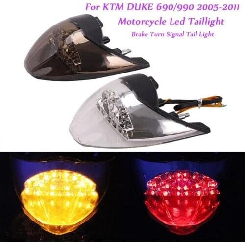 Motorcycle LED Rear Tail Light Brake Turn Signal Light Lamps Set Slip on for KTM DUKE 690 990 2005 2006 2007 2008 2009 20102011