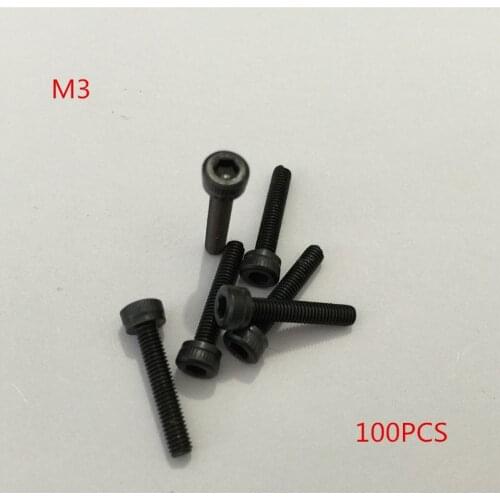 100pcs 12.9 high strength hex socket screws M3*4/5/6/8/10-50 mm Alloy steel cylindrical cup head hex bolt head screw