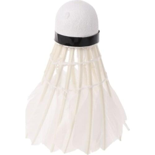 12X Training Sports White Goose Feather Shuttlecocks Birdies Badminton Ball Game for Game Sport Entertainment