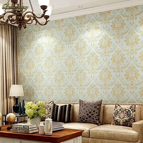 Beibehang papel de parede 3D Wallpaper Damask European Wallpaper roll Wall Covering Backdrop Textured Wall Papers Home Decor