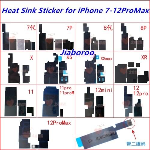 5sets Heat Sink Sticker for iPhone 7- 12 Pro/Max MINI Anti-Static Logic Board Dissipation Cooling Glue