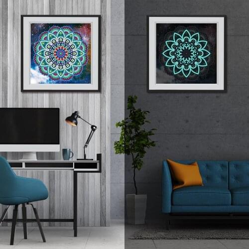 New Coming Mandala 5D Diamond Painting Kits Luminous Diamond Embroidery Cross Stitch Crafts And Hobbies Home Wall Decor
