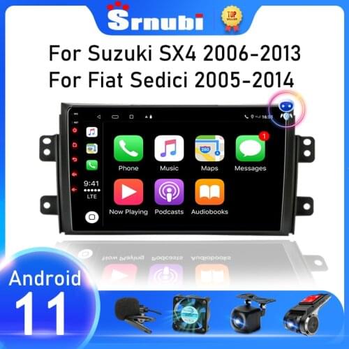9" Car Radio For Suzuki SX4 2006-2011 2012 2013 For Fiat Sedici 2005-2014 Android 10 Multimedia Video Player Navigation GPS 2din