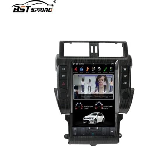 Bosstar Tesla Style 13.6 inchAndroid Car Radio Dvd Player for Toyota Prado--Plus 2014-2016 car multimedia gps navigation system
