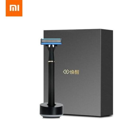 Xiaomi Huanxin Razor Manual 6-Layer Blade Magnetic Suction Head German Original Design 3-Piece Gift Box Men Shaver