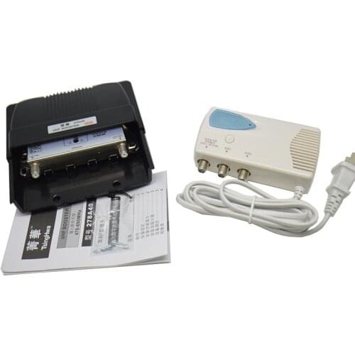 DC PASS Terrestrial Wave DTMB Digital TV Signal Adjustable Gain Indoor Outdoor UHF Amplifier