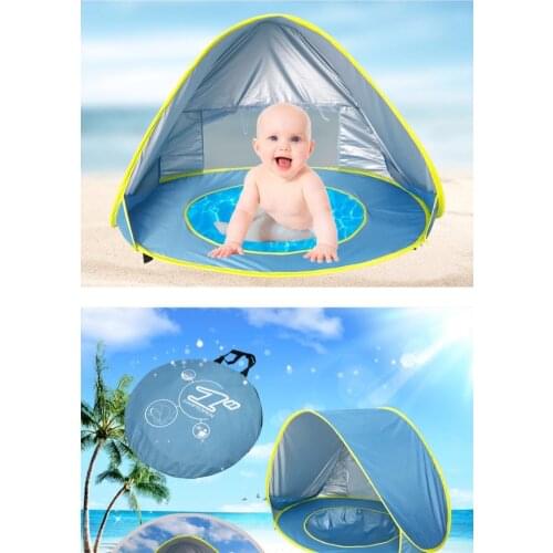 Outdoor Instant Pop Up Kids Tent Portable Beach Small Tent Lightweight UV Protection Camping Fishing Cabana Sun Shelter