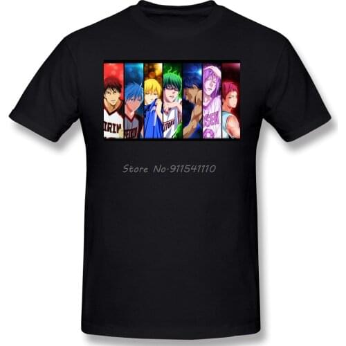 Men Kuroko No Basket Sports Anime Series Black T-Shirt Family Pure Cotton Tees Harajuku TShirt