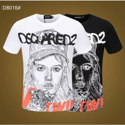 Men Women O Neck Short Sleeve T Shirt Locomotive Letter Print Cotton Casual T-Shirt 21 FW 1964 Dsquared2