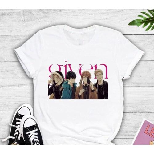 Anime Given T Shirt Women Sleeve Yaoi Bl Given Given Yaoi Japanese Manga T-shirt Cartoon Graphic Tee Summer Tops woman tshirts