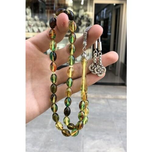 Islamic Tasbih Muslim Rosary Beads 33 Prayer Rosary For Men Bracelet For Men Accessory amber oltu amber stone Handmade Turkey