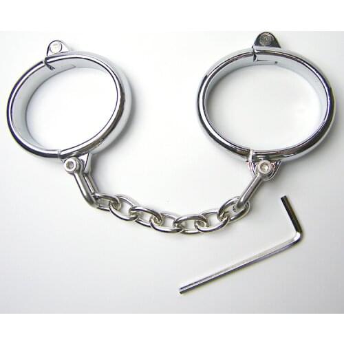Metal Female Hand Wrist Erotic Positioning Bandage cuffs Bracelets With Lock Chain,Adult Games Sex Toys