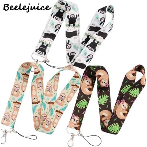 Lovely Tree Lazy Bear Sloth Lanyards Cool Neck Strap webbings ribbons Phone Keys ID Card Holder Lanyard For Keys DIY Hang Ropes