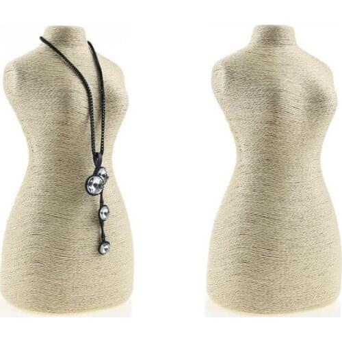 Fashion Hot Selling Woman Rope Mannequin Necklaces Bust Stand Jewellery Bust Jewellery Display Stand Packaging Wholesale Price