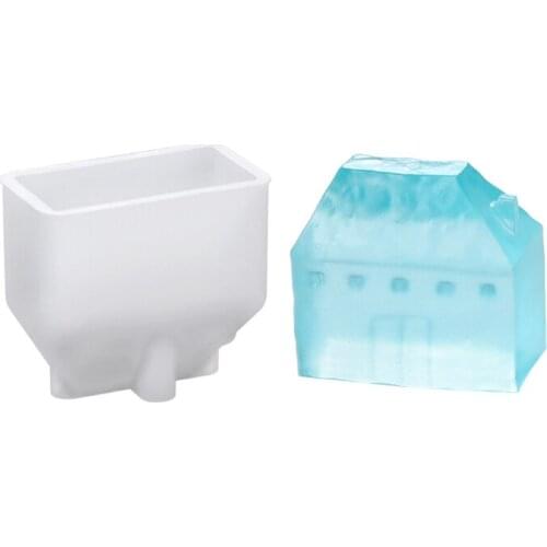 MXME 12 Pcs/Set Sky Clouds Small House Micro Landscape Decorations Epoxy Resin Mold Miniature Ornaments Silicone Mould DIY Tools