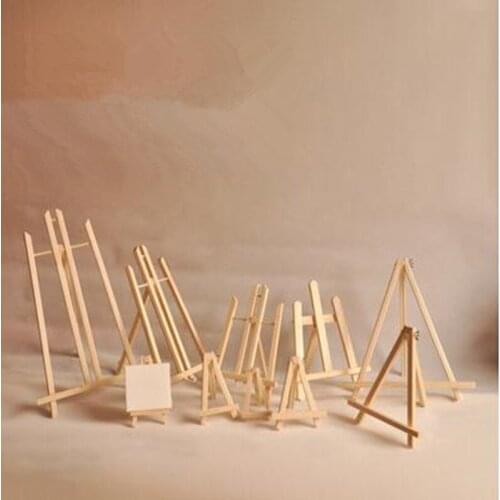 2pcs Artists Mini Easel Canvas Set Painting Craft DIY Drawing Small Table Easel Gift Desktop Display Stand