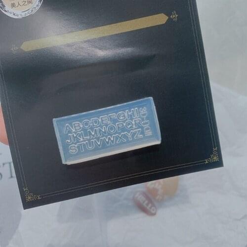 918F 5Pcs Portable English Letters Shaped Silicone Mold for Girl Nail Art Template Mini Resin Molds for Craft Making