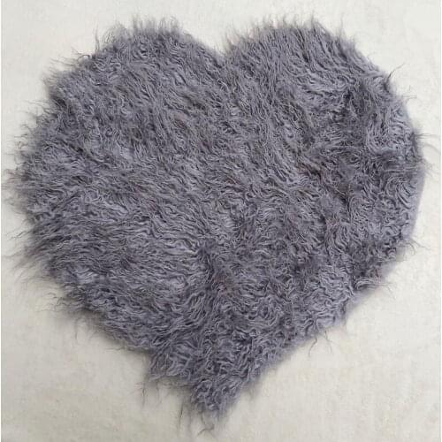 Null Heart Blanket Newborn Baby Soft Faux Fur Photograph Prop Blanket Infant Background Photo Prop Basket Stuffer Filler
