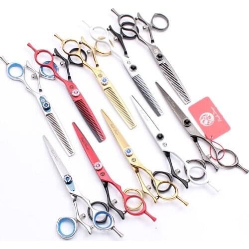 A Pair Z9019 5.5" 16cm JP 440C Swivel Handle Professional Hairdressing Supplies Cutting Scissors Thinning Shears Hair Clippers