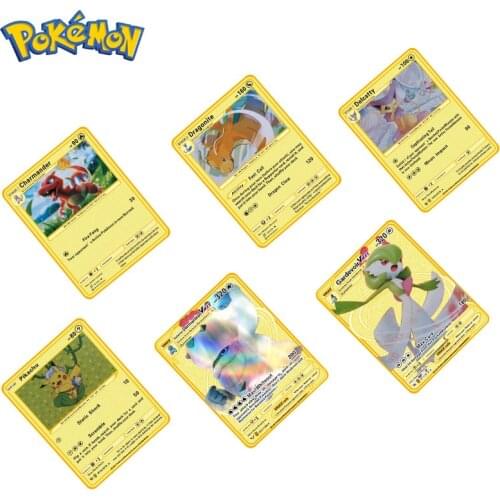 Pre-Sale Pokemons English Metal Card Anime Figure Bikachu Venusaur Game Battle Collection Toys Cards Gift for Kids New