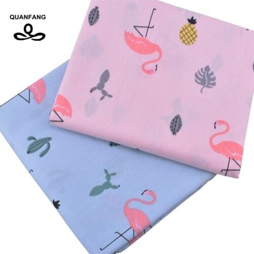 QUANFANG Printed/Twill Cotton Fabric For Patchwork Cloth/DIY/Sewing/Quilting Fat Quarters Material For Baby&Child 20cmx25cm