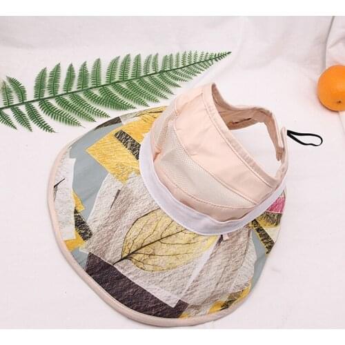 Spring Summer Sun Hat Cap Sun Protection Cap Stripe Adjustable Empty Top Womens Hats Elegant Ladies Simplicity Large Brimmed