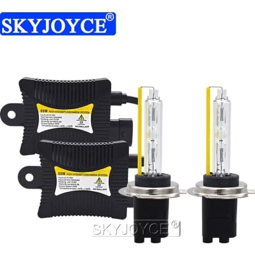 SKYJOYCE DC 12V 55W H1 H3 H7 H8 H9 H11 HB3 9005 HB4 9006 9012 D2H HID Xenon Kit 5500K Car Headlight Slim Digital HID Ballast Kit