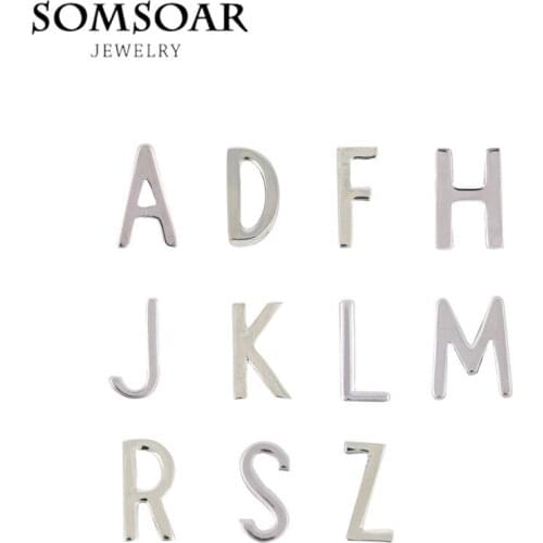 Somsoar Charms The spell it out Initials or a word with meaning alphabet Charm fit Leather wrappable Bracelet