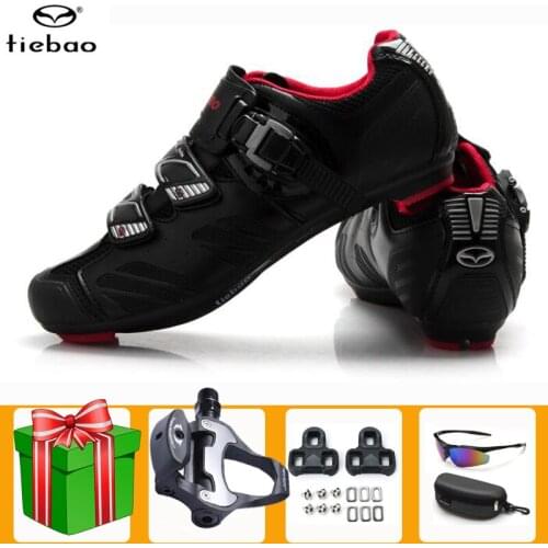 TIEBAO Road Cycling Shoes Add Pedal Set Pro Self-Locking Bike Bicycle Ultralight Athletic Racing Men Sneakers Sapatilha Ciclismo