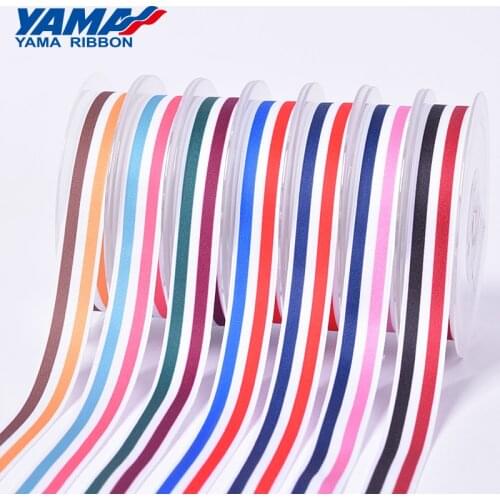 YAMA Polyester Printed Cotton Ribbon 16mm 25mm 5/8" 1" inch 50yards/roll for Diy Gifts Crafts Webbing Handmade Fashion Ribbons