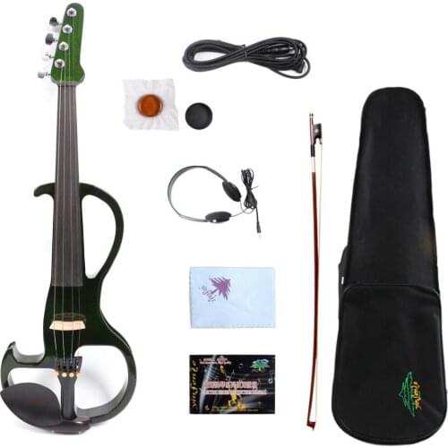 Yinfente Electric Silent Violin 4/4 Sweet Tone Free Case Bow #EV2