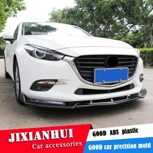 For Mazda3 Axela Body kit spoiler 2014-2018 For Mazda 3 Axela ABS Rear lip rear spoiler front Bumper Diffuser Bumpers Protector