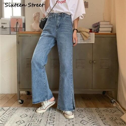 Pants Women Y2k Aesthetic Vintage Streetwear New Korean Chic Retro High Waisted Straight Jeans Women Loose Wide Leg Demim 2021