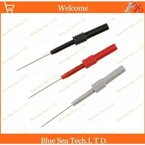 DIY 1.0mm back probe,1mm Test probe Adaptor with 4mm socket for car circuit test.30VAC-60VDC /Max.10A