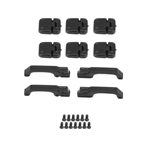1Set Black Plastic Climbing Car Door Hinges & Door Handles for 1:10 RC Crawler Traxxas TRX4