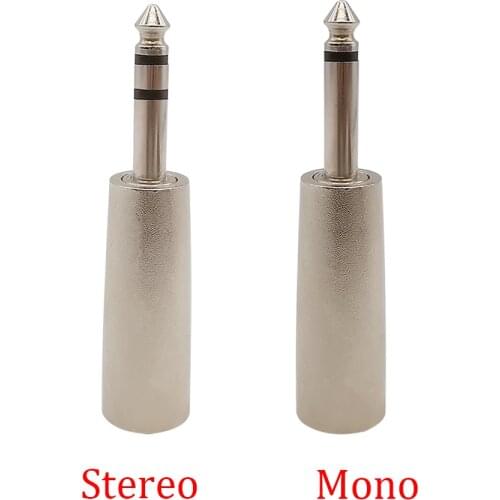 1Pcs XLR Stereo/Mono Mic Speaker Connector 6.5mm Plug Male to 3 Pin XLR Male Audio Plug TRS Mixer Microphone Converter Adapter