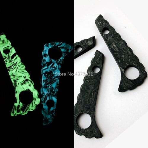 1piece Noctilucent Marbled CF Carbon Fiber Block Ripple Resin Tool For C81 Spine Knife Blade Keel Spine
