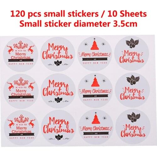 10Pcs 3.5cm Two-color Hand Made Seal Paper Sticker For Christmas Wedding Candy Cookie Packing Bag Box DIY Decorative Accessories