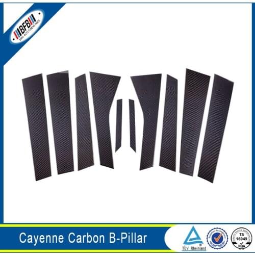 Carbon Fiber Auto Side Window Center B-Pillar For Cayenne 2014+ 10pcs
