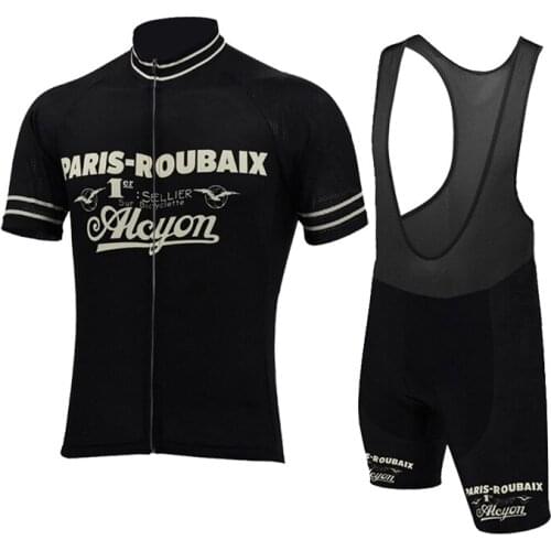 2 style cycling jersey set men black bike wear clothing ropa Ciclismo summer breathable bib shorts high elasticity gel pad