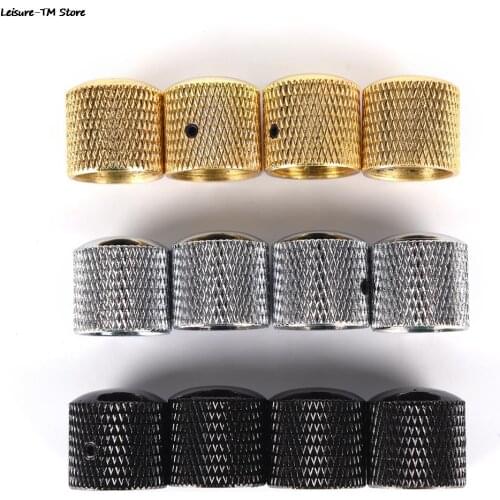 4Pcs Metal Electric Bass Guitar Volume Tone Control Knobs Dome Knobs+Wrench Guitar Parts & Accessories