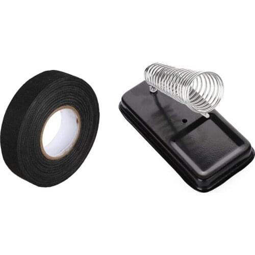 5Pc Heat-Resistant Wiring Harness Tape With Metal Soldering Iron Stand Square Soldering Iron Stand