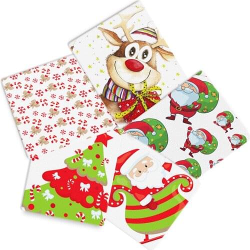 David accessories 50*145cm Christmas Printed Polyester Cotton Fabric For Sewing Dress Cloth Making DIY Cushion Cover,c13235